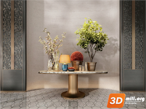 Lobby Decoration Skp Files 